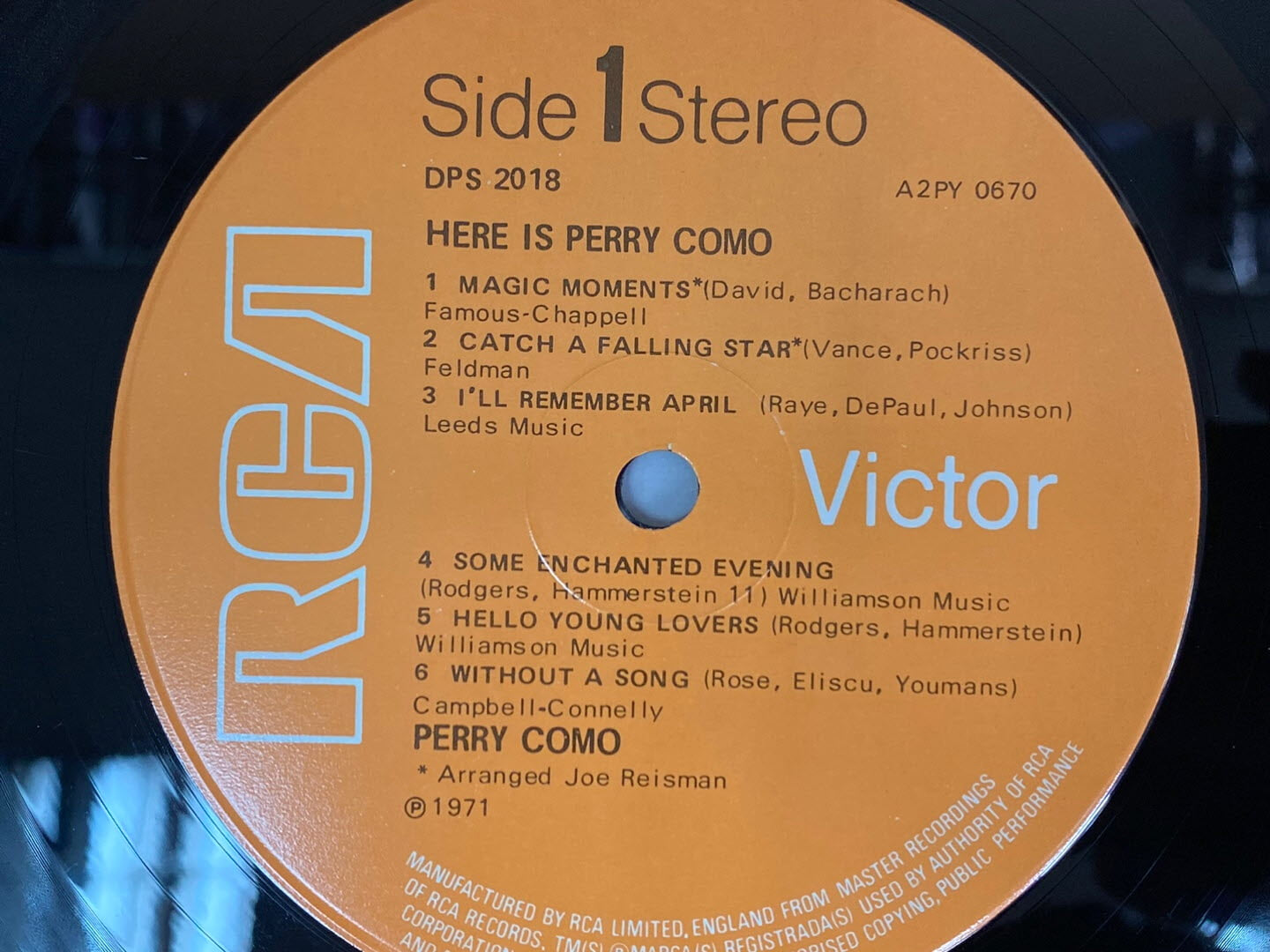 [LP] 페리 코모 - Perry Como - Here Is Perry Como 2Lps [U.K반]