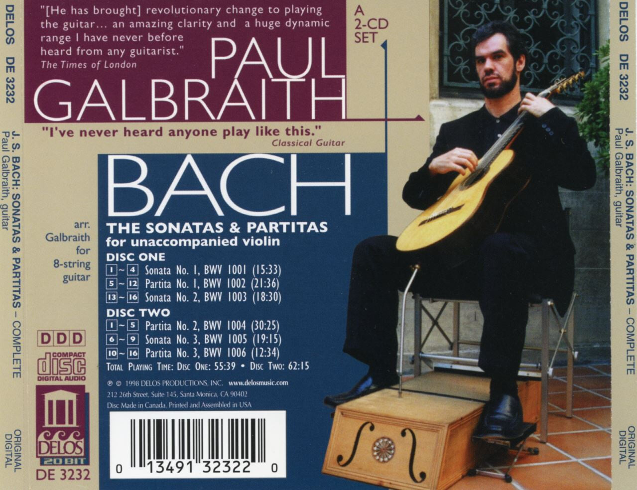 폴 갈브레이스 - Paul Galbraith - Bach The Sonatas & Partitas 2Cds [U.S발매]