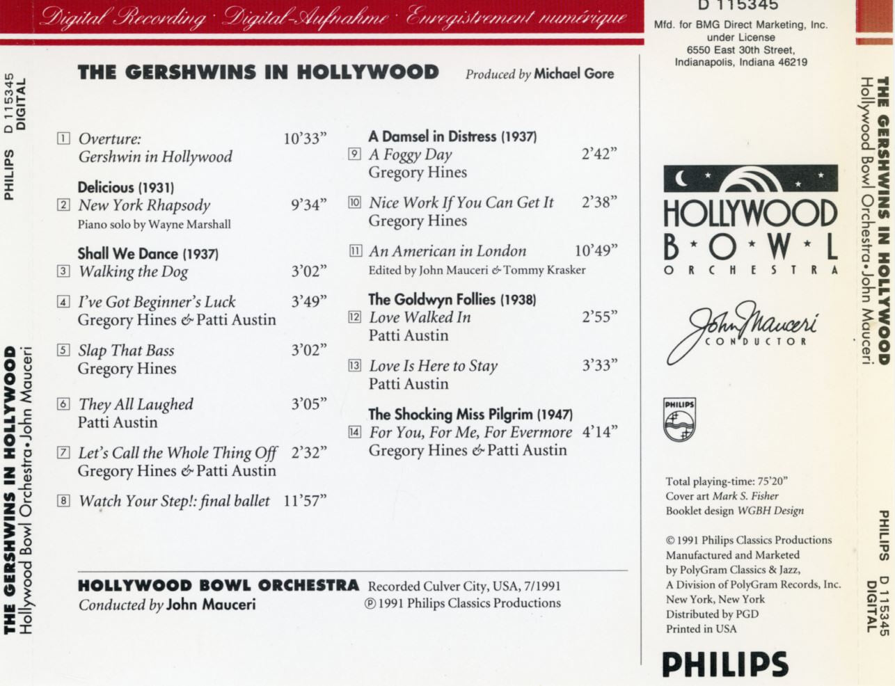 존 마우체리 - John Mauceri - Gerard Joling - George & Ira Gershwin The Gershwins In Hollywood [U.S발매]