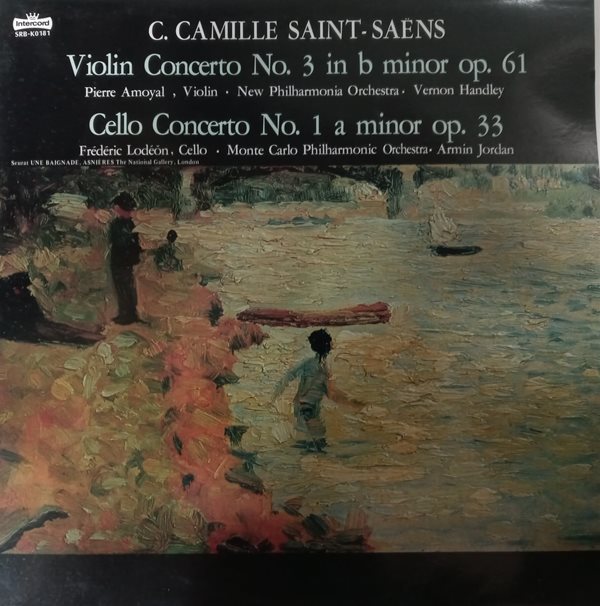 LP(엘피 레코드) 생 상스: 바이올린 협주곡 3번, 첼로 협주곡 1번 - 피에르 아모얄 / 프레드릭 로데온 