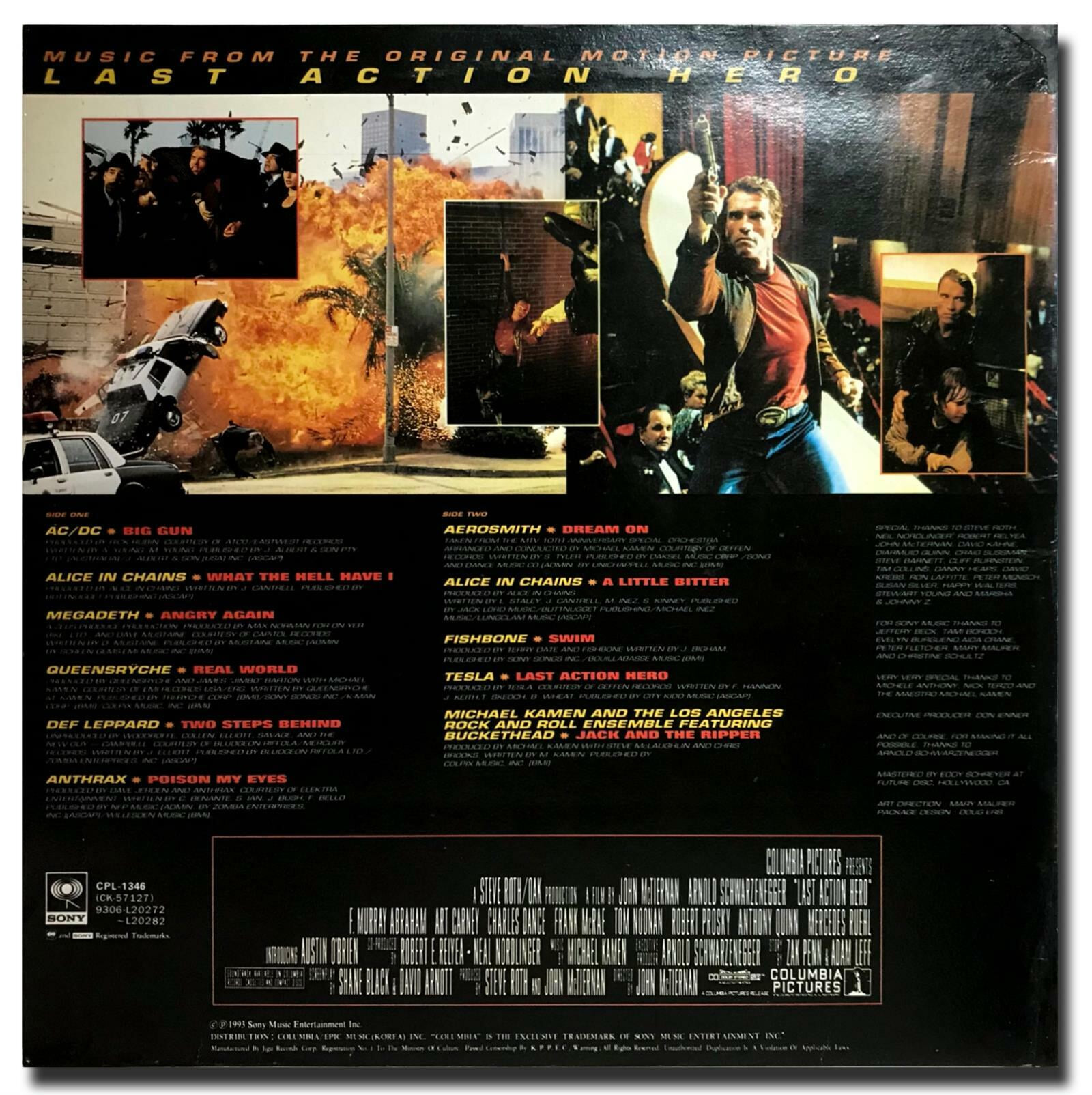[국내반CD]Last Action Hero Soundtrack (1993 Korea 1st LP Vinyl) AC/DC, MEGADETH