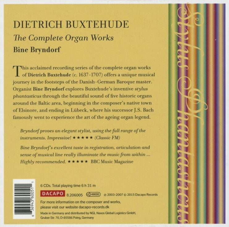 비네 브라인도르프 - Bine Bryndorf - Buxtehude Complete Organ Works 6Cds [미개봉] [독일발매]