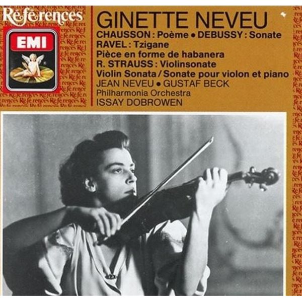 지네트 느뵈 - Ginette Neveu - Violinsonate Chausson,Debussy,Ravel CD [독일발매]