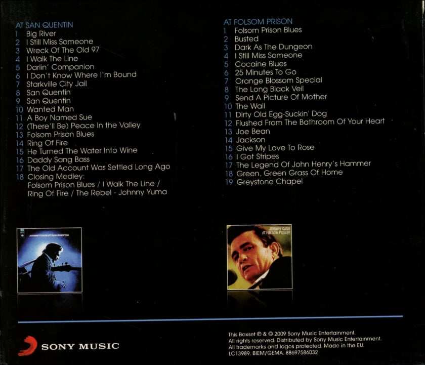 쟈니 캐시 (Johnny Cash) - At Folsom Prison / At San Quentin(2CD)(EU발매)