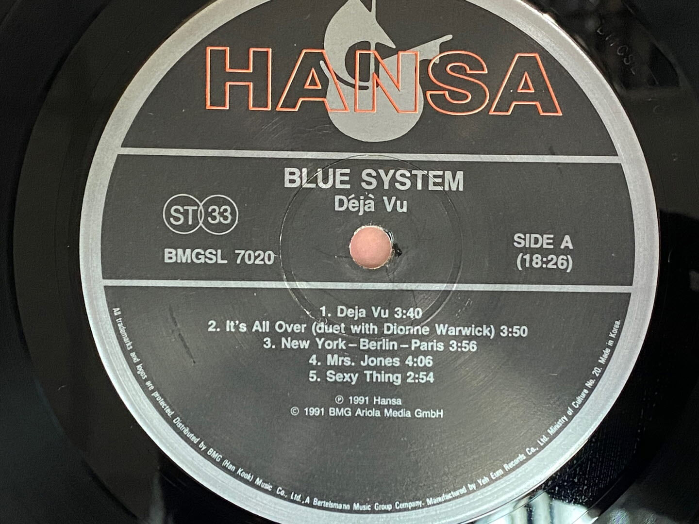 [LP] 블루 시스템 - Blue System - Deja Vu LP [BMG-라이센스반]