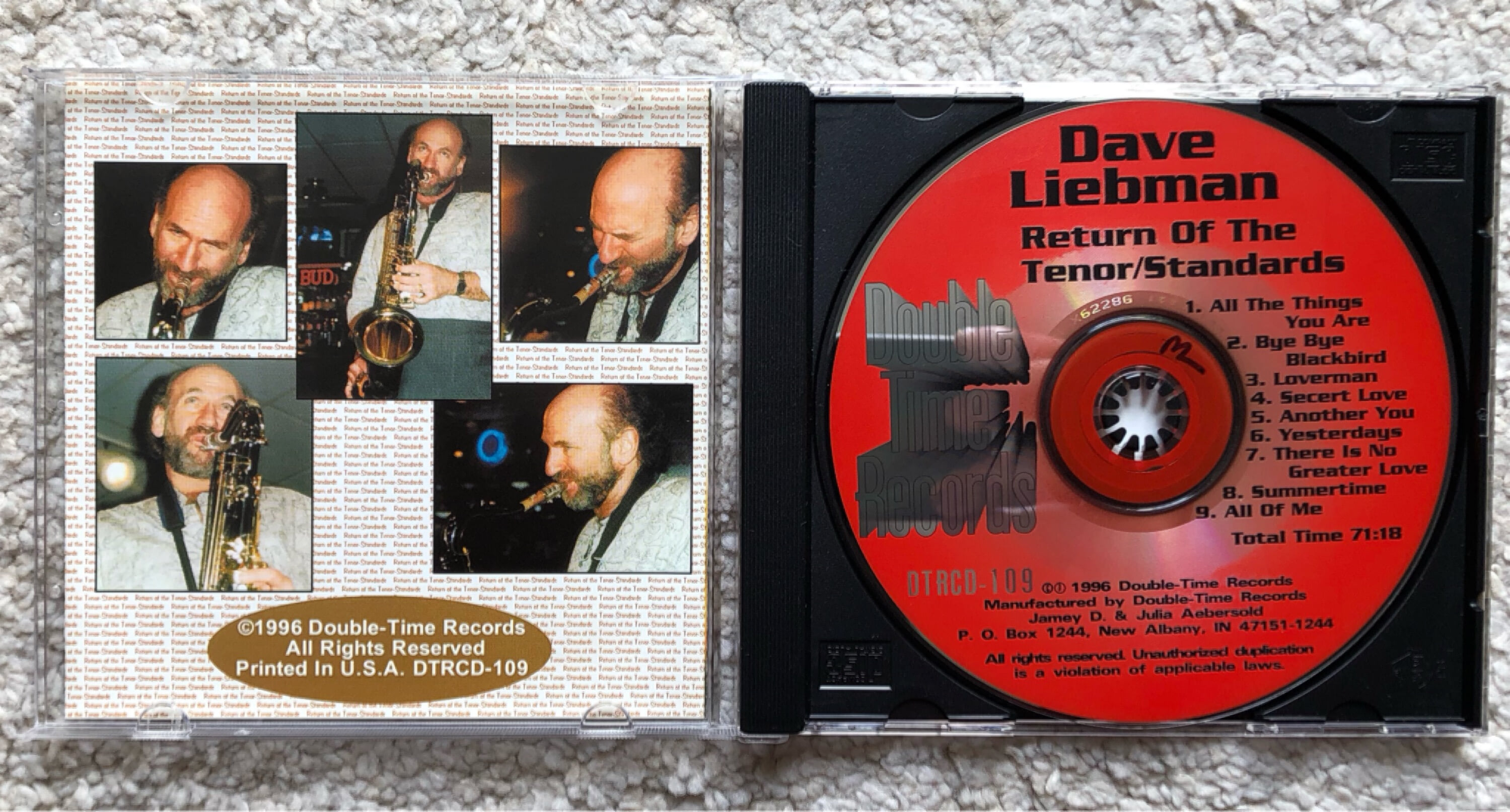 수입반 DAVE LIEBMAN DTRCD-109 (US발매)