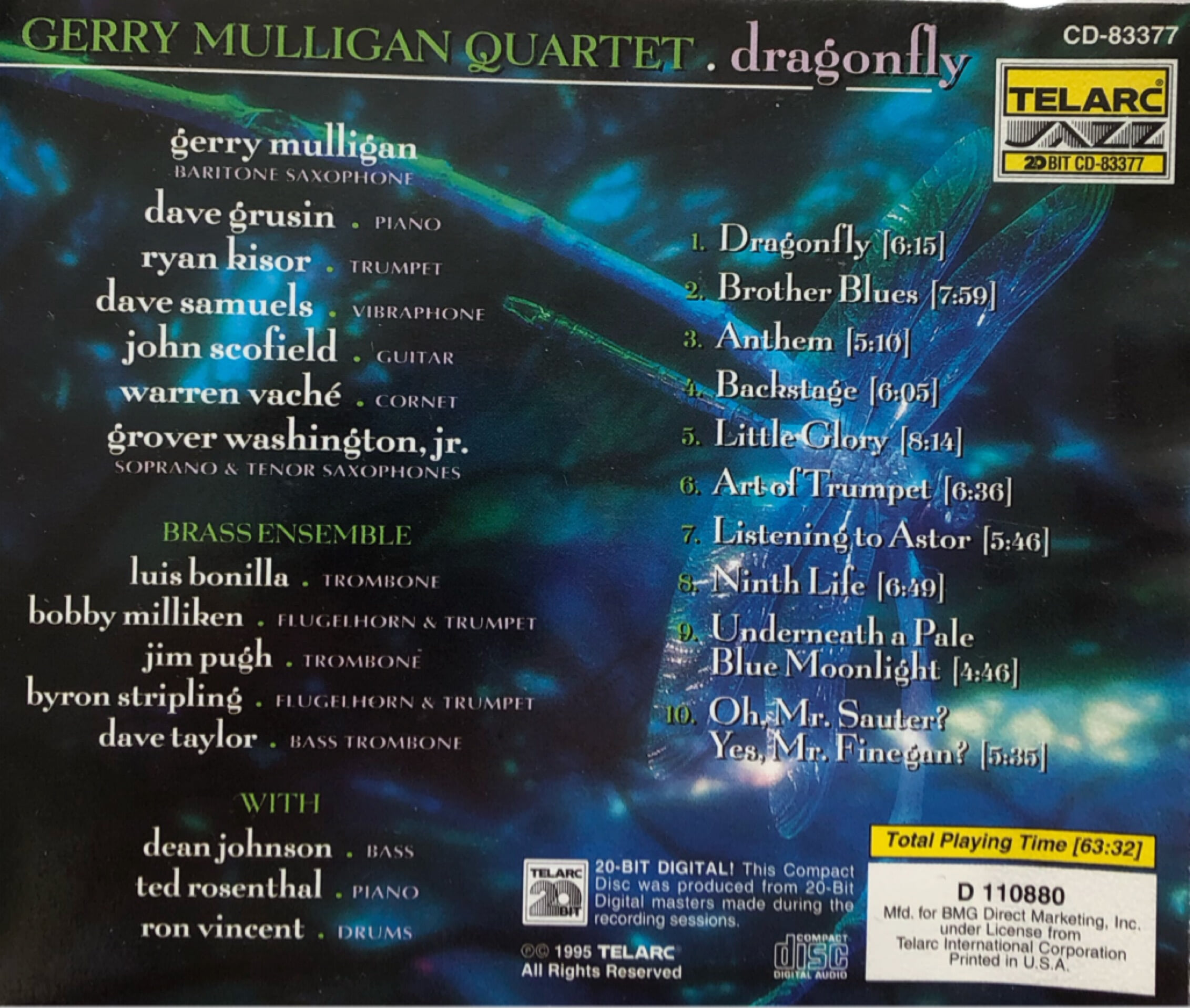 수입반 GERRY MULLIGAN QUARTET CD-83377