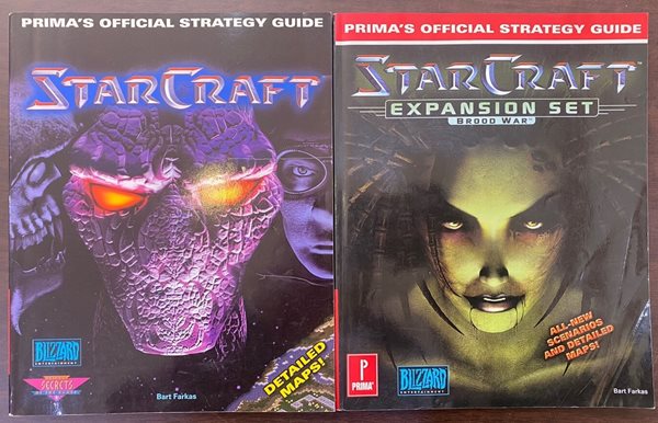 Starcraft: Prima`s Official Strategy Guide 오리지날+확장팩 2권 세트