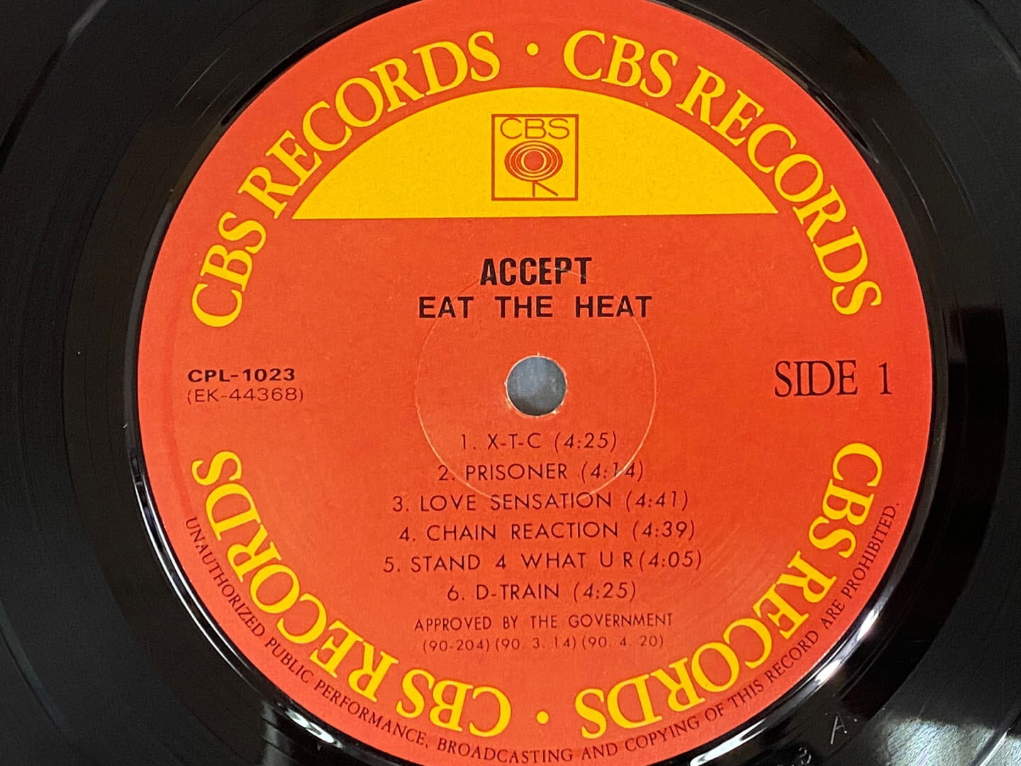 [LP] 억셉트 - Accept - Eat The Heat LP [CBS Korea-라이센스반]