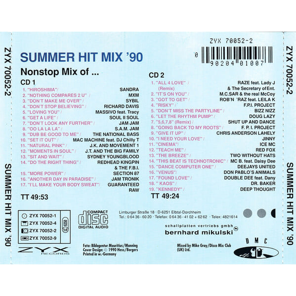 V.A. - Summer Hit Mix '90 (2CD) (수입)