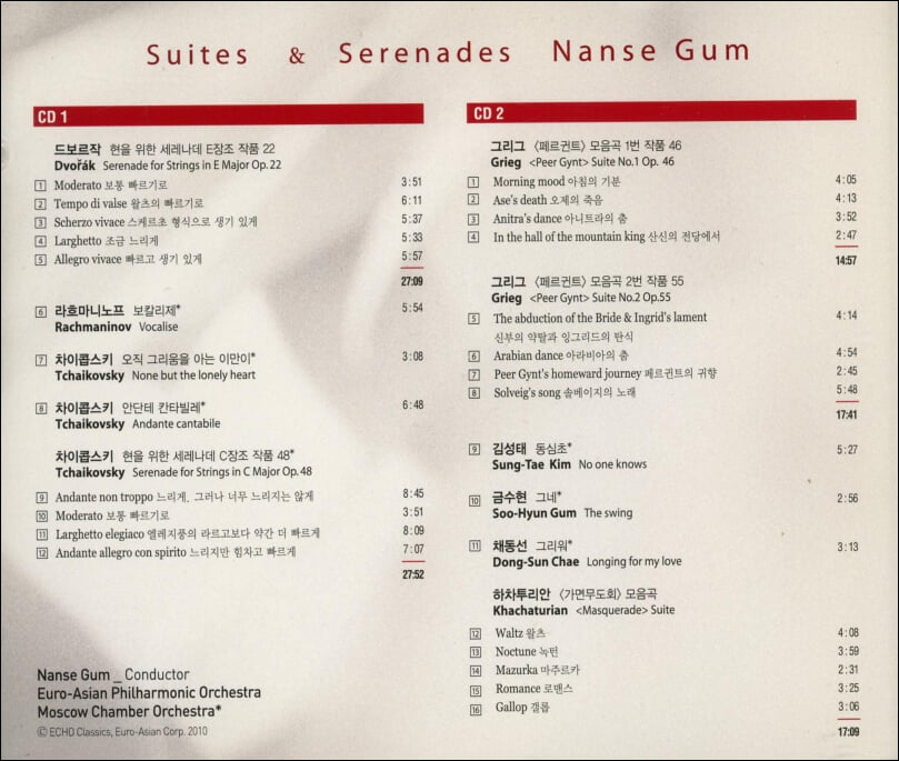 금난새 - Suites & Serenades Nanse Gum (2CD)