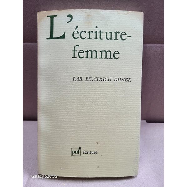 L&#39;Ecriture-femme Paperback