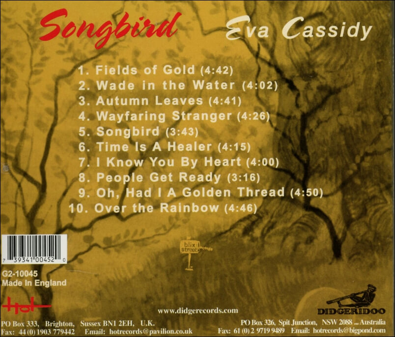에바 캐시디 (Eva Cassidy) - Songbird (1998년 UK발매)