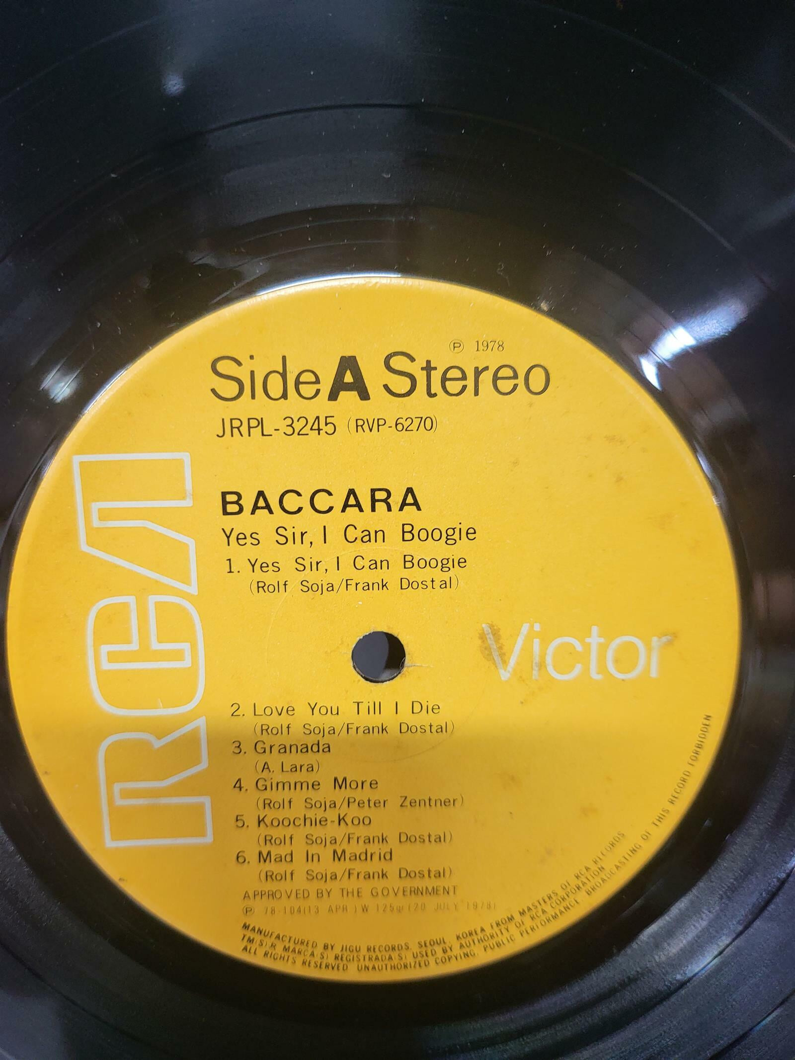 [LP] Baccara ?? Yes Sir, I Can Boogie - 가사집