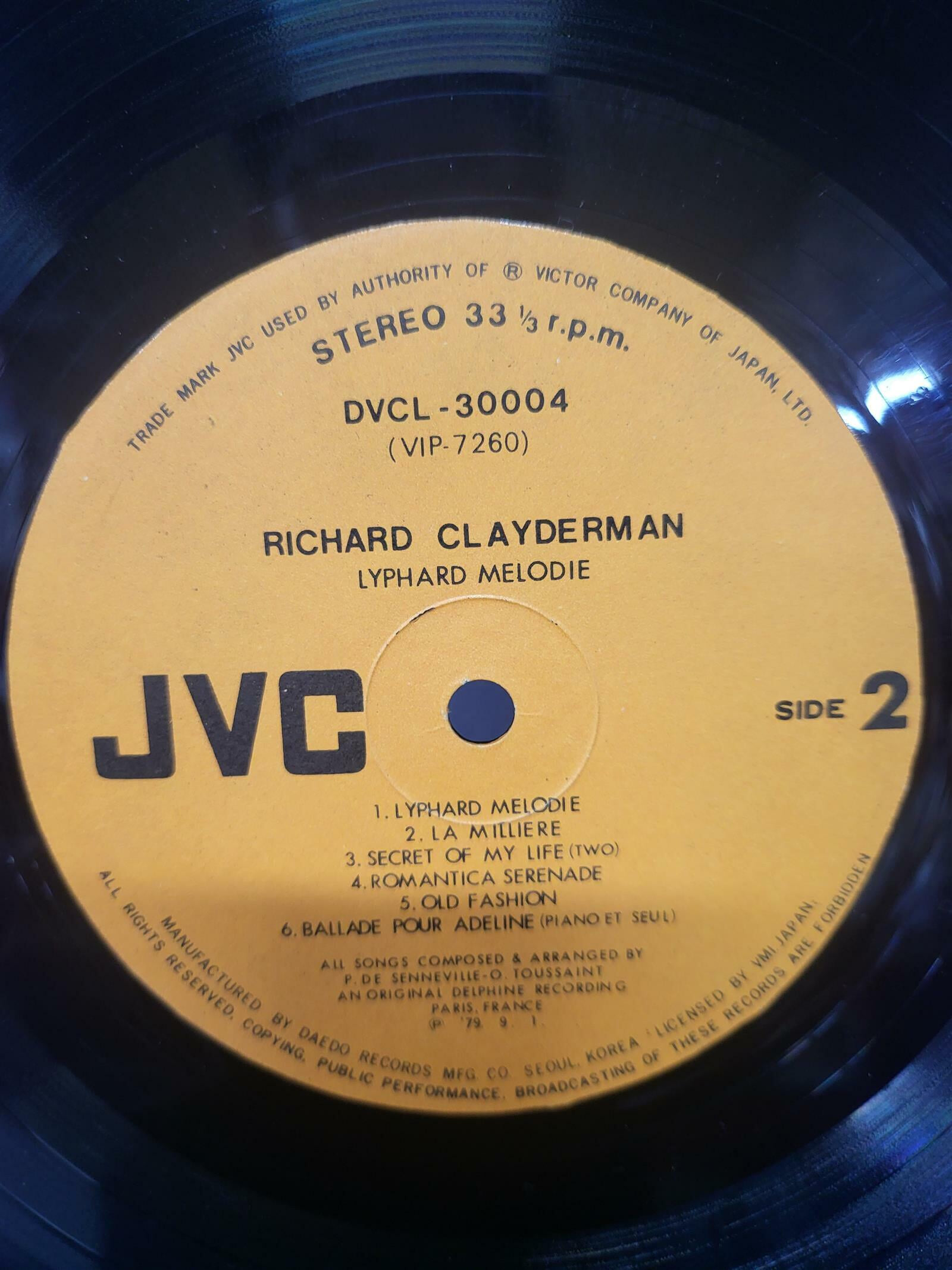 [일본반][LP] Richard Clayderman - Lyphard Melodie [Gatefold]