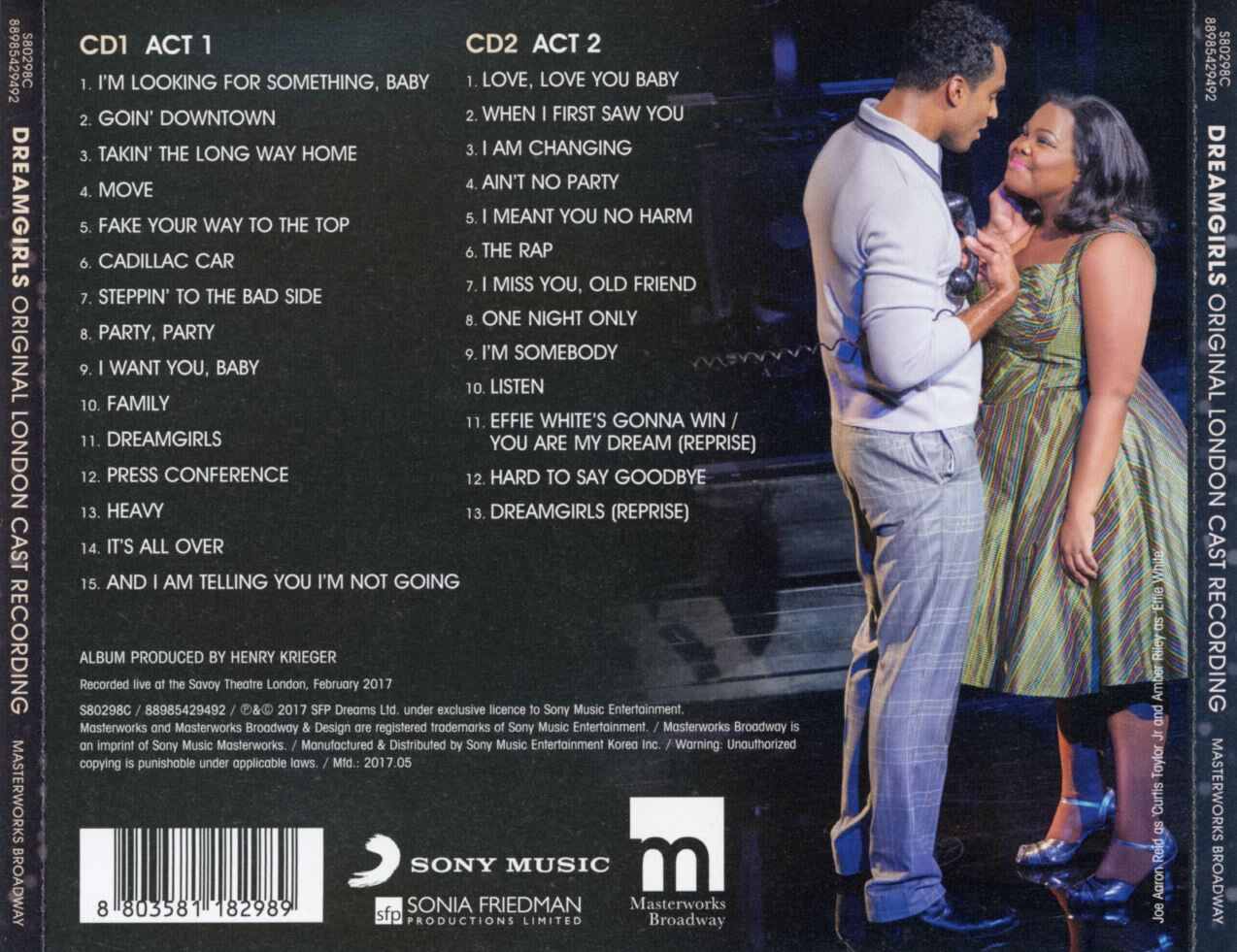 드림걸즈 - Dreamgirls Original London Cast Recording OST 2Cds