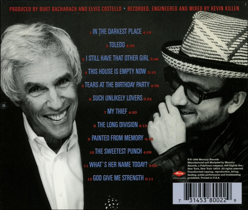 엘비스 코스텔로 (Elvis Costello) With 버트 바카락(Burt Bacharach) - Painted From Memory(US발매)
