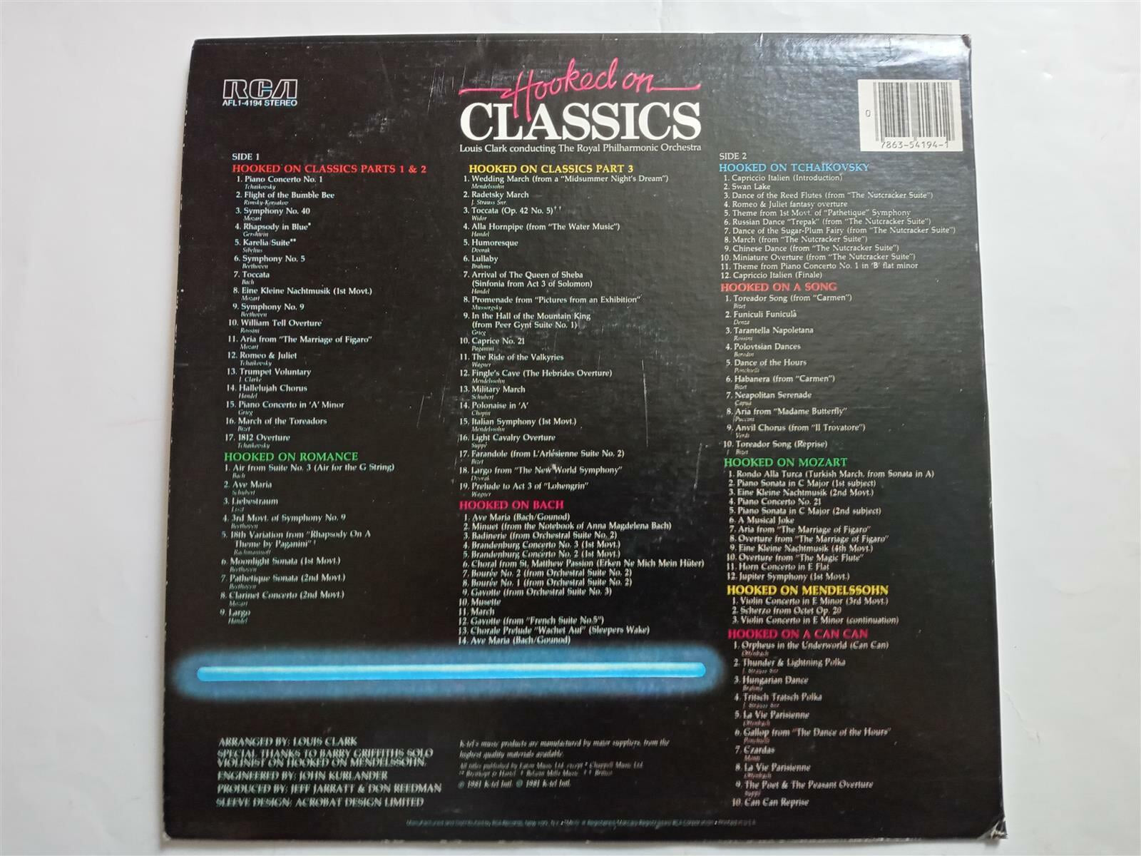 LP(수입) 훅드 온 클래식 Hooked On Classics : 루이스 클락/ 로얄 필하모닉