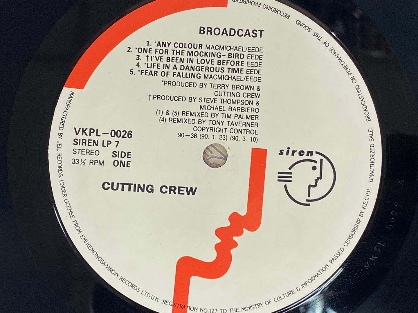 [LP] 커팅 크루 - Cutting Crew - Broadcast LP [예음-라이센스반]