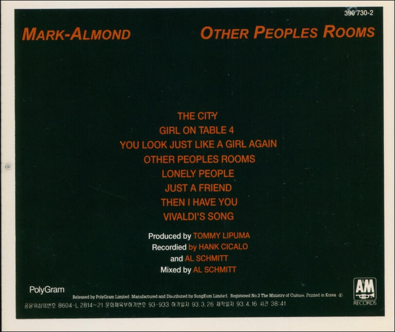 마크 앨몬드 (Mark-Almond) - Other Peoples Rooms