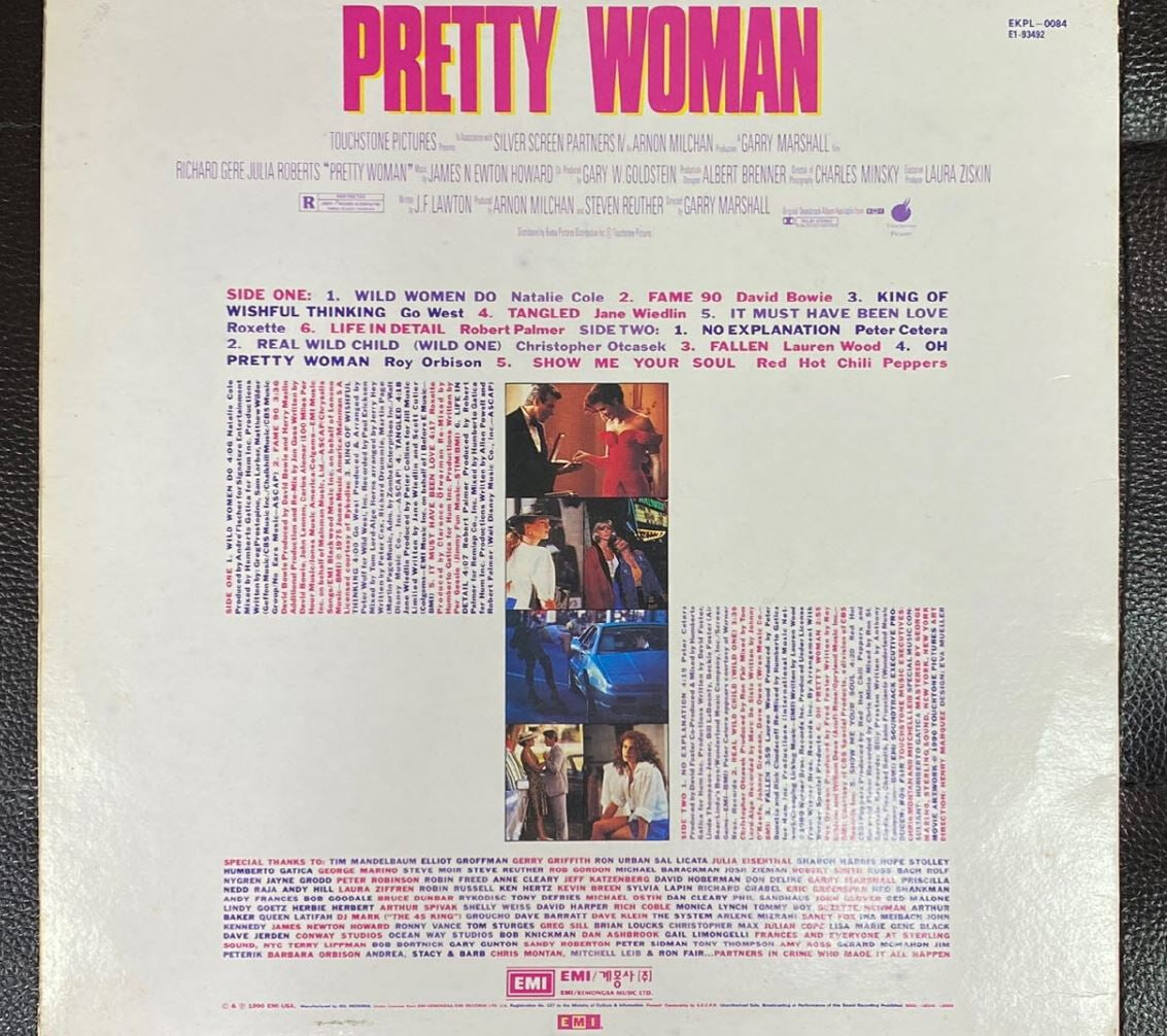 [LP] 귀여운 여인 - Pretty Woman OST LP [EMI계몽사 라이센스반]