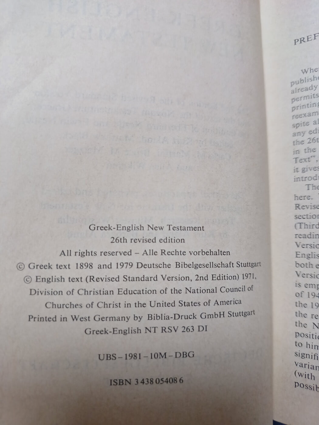 Greek-English New Testament-PR-FL-Nestle-Aland/RSV(26차개정판,1981년발행.그리스영어신약성경)