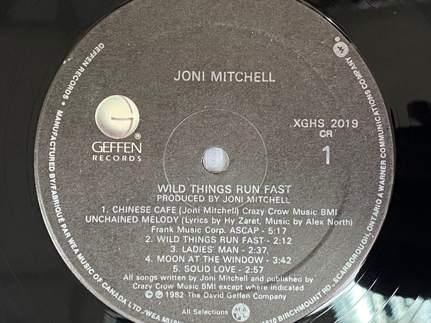 [LP] 조니 미첼 - Joni Mitchell - Wild Things Run Fast LP [캐나다반]