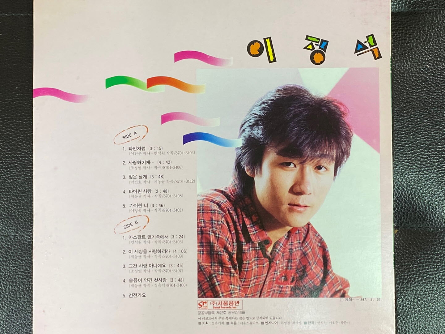 [LP] 이정석 - 1집 사랑하기에 LP [서울음반 SPDR-077]