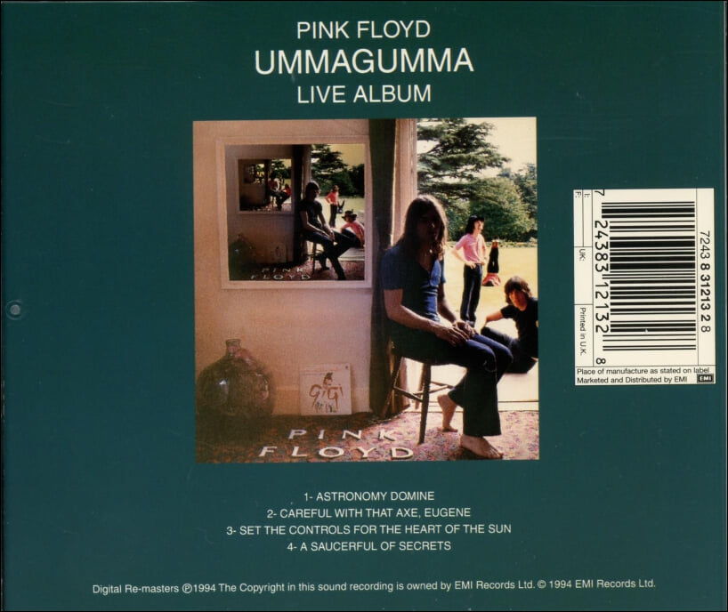 핑크 플로이드 (Pink Floyd) - Ummagumma (Studio+Live Album) (2CD)(UK발매)