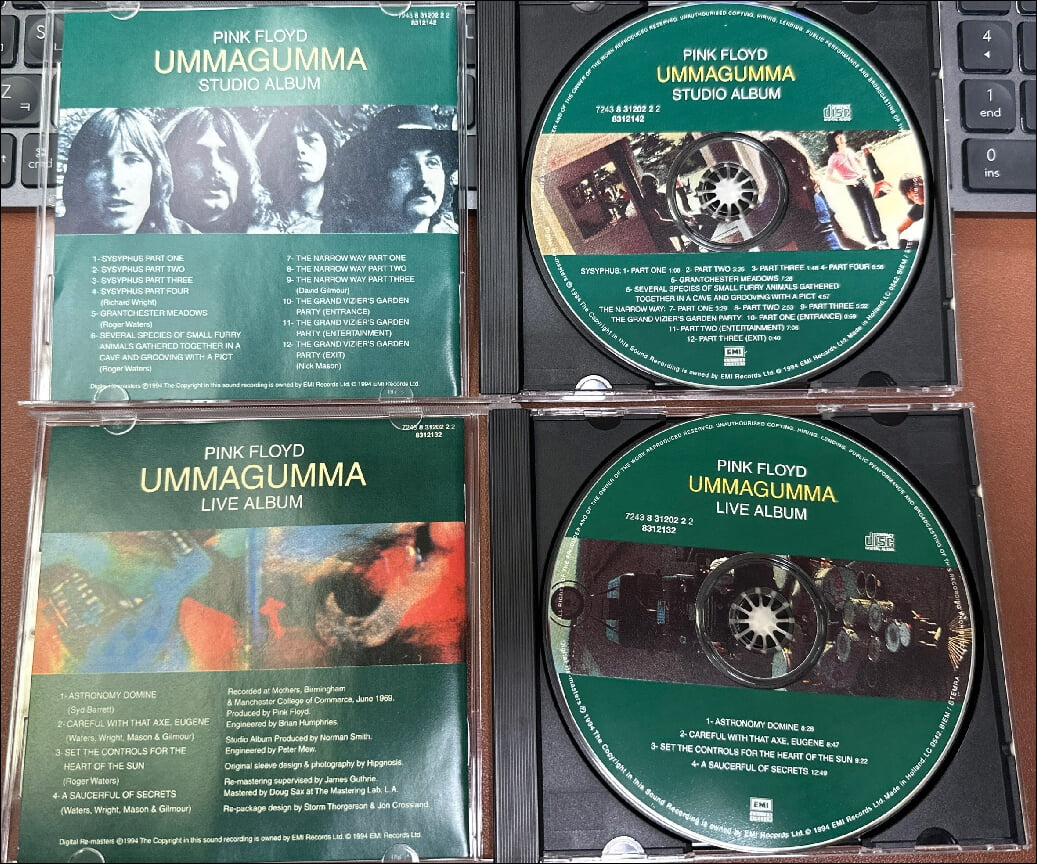 핑크 플로이드 (Pink Floyd) - Ummagumma (Studio+Live Album) (2CD)(UK발매)