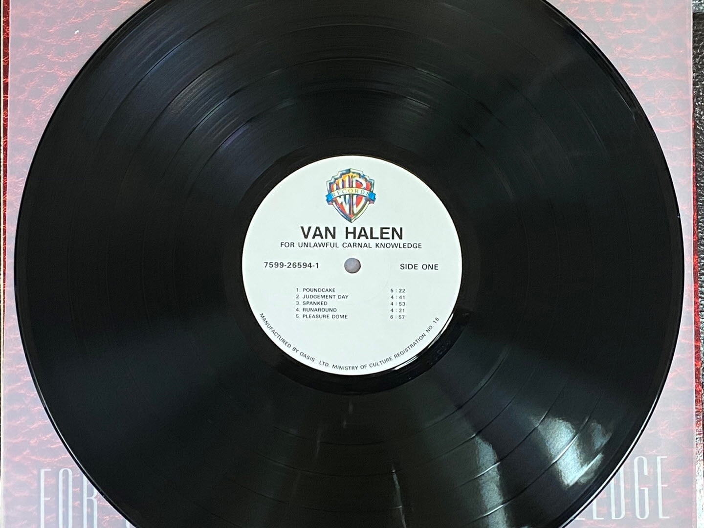 [LP] 반 헤일런 - Van Halen - For Unlawful Carnal Knowledge LP [Warner-라이센스반]