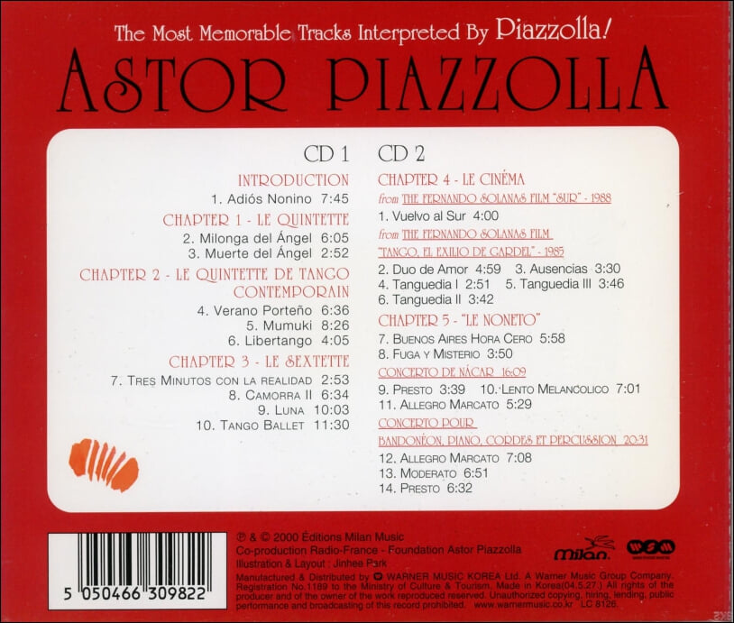 피아졸라 (Astor Piazzolla) - The Soul of Tango , Greatest Hits (2CD)