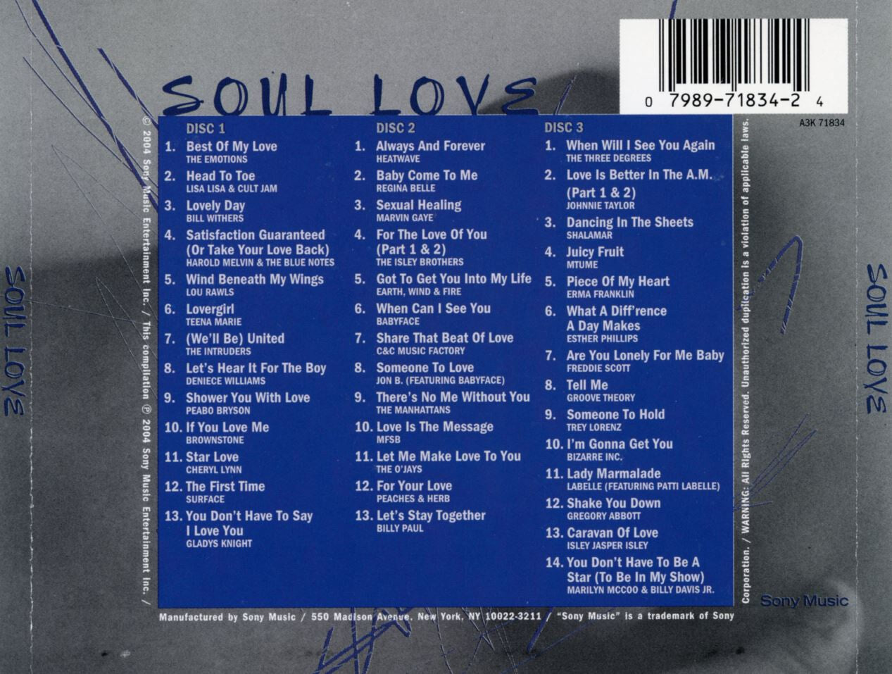 이모션스 (V.A) - The Emotions(V.A) - Soul Love 3Cds [U.S발매]