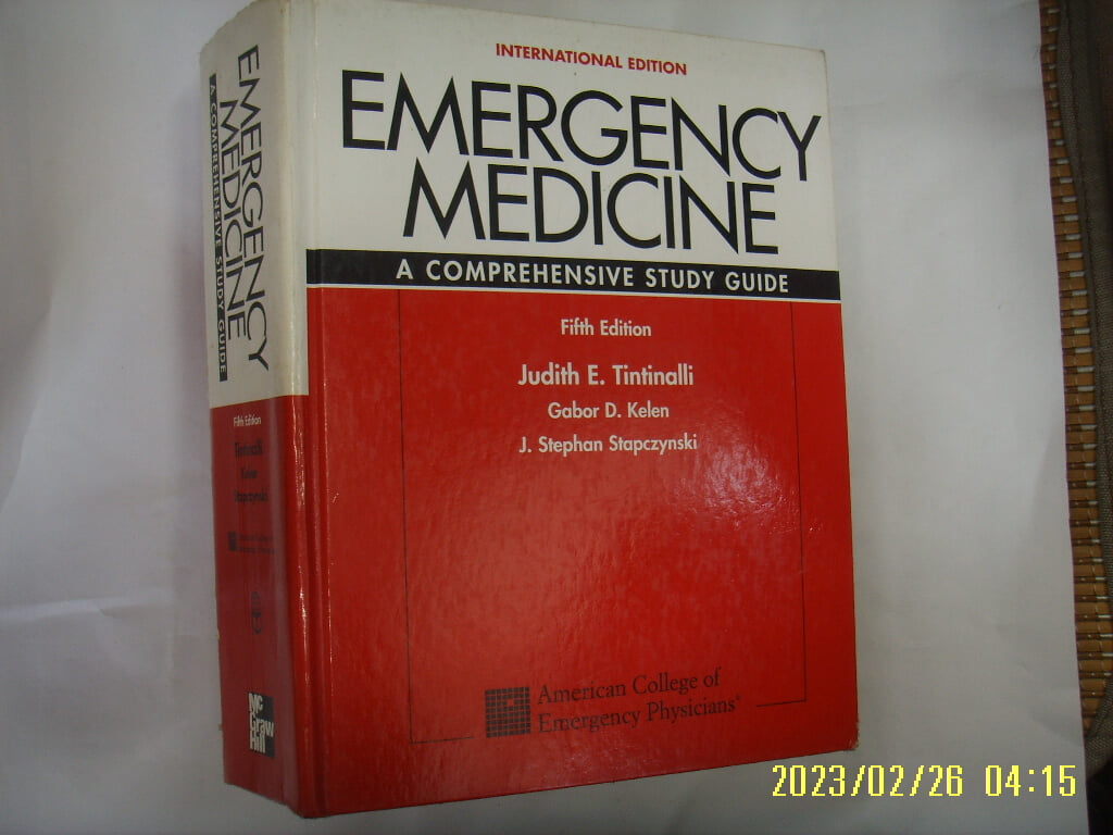 Tintinalli. Kelen 외 / Mc Graw Hill 외국판 / EMERGENCY MEDICINE A Comprehensive Study Guide 5th -사진.꼭상세란참조