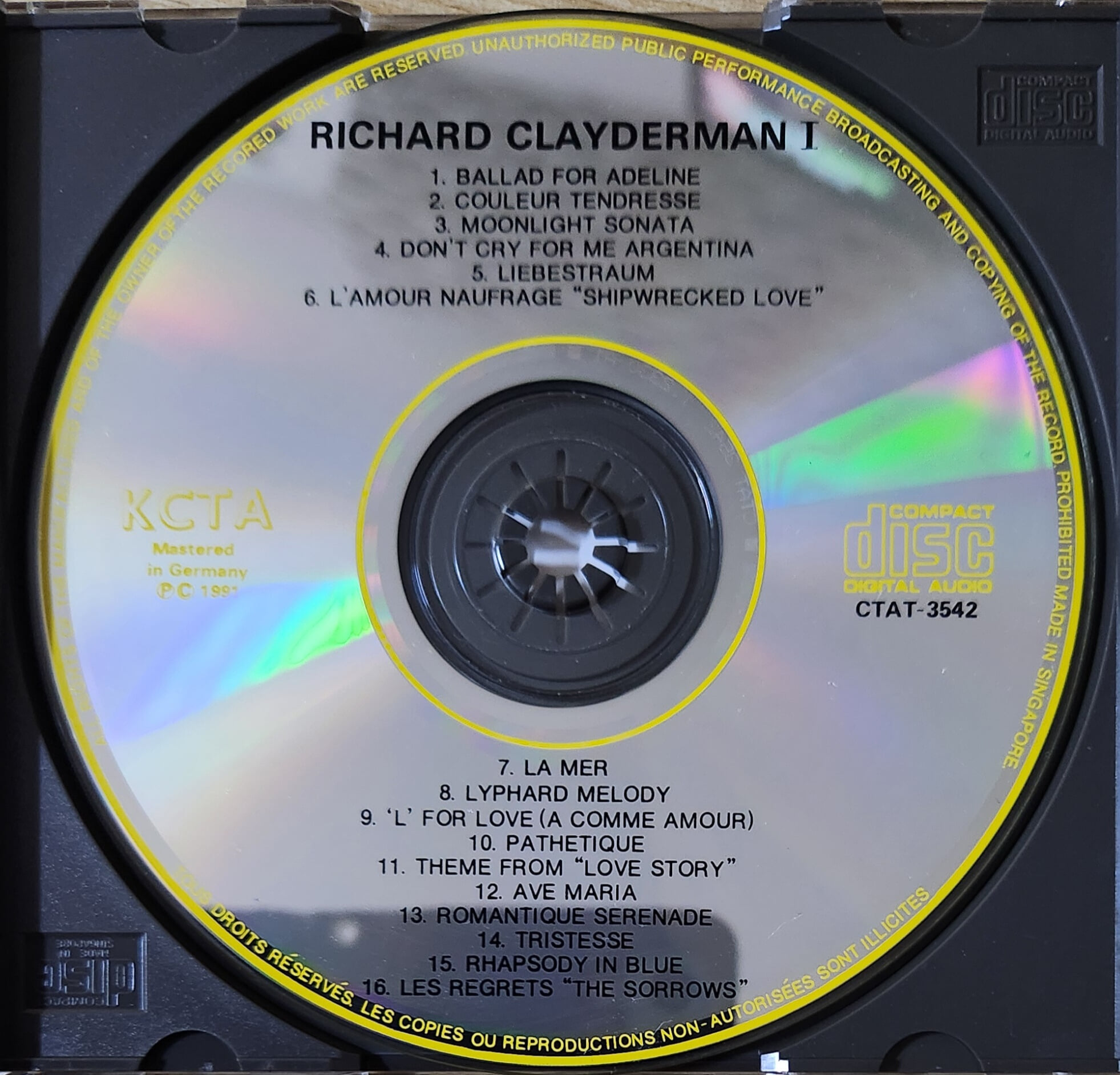 Richard Clayderman BEST 1 [독일수입반]