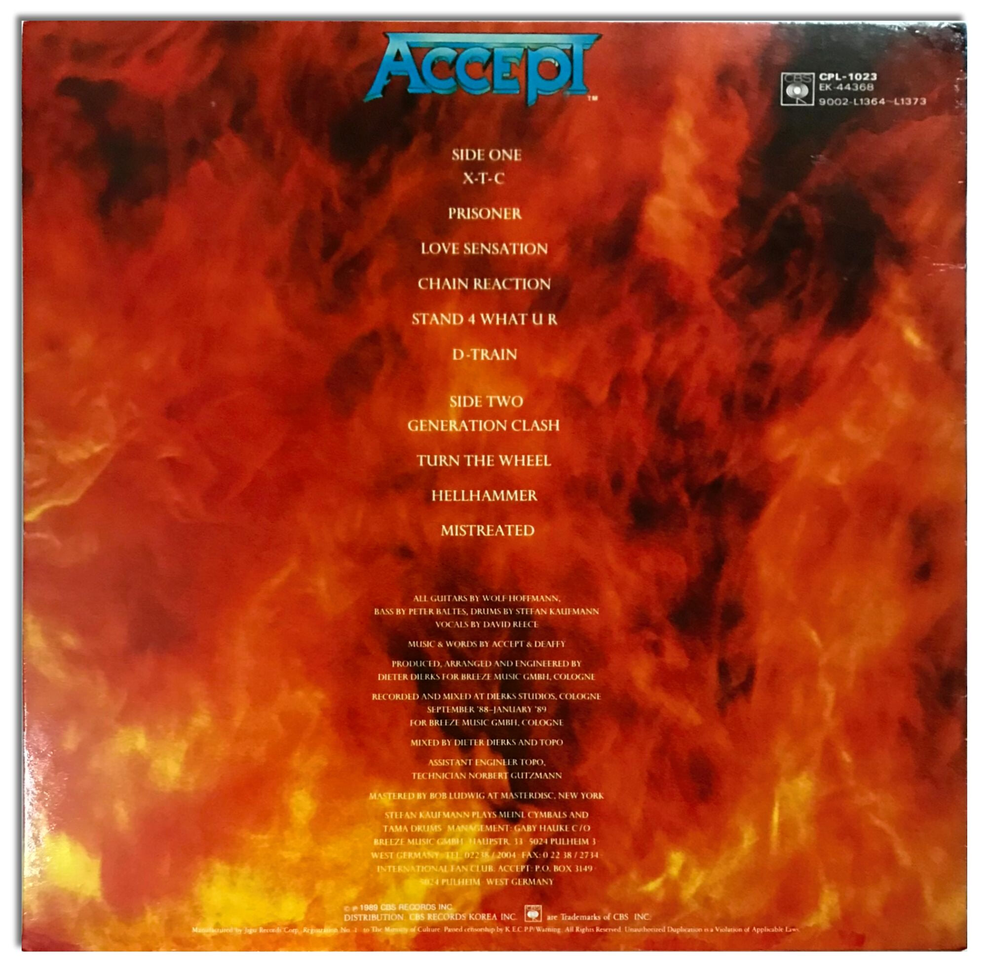 [국내반LP] Accept-Eat The Heat