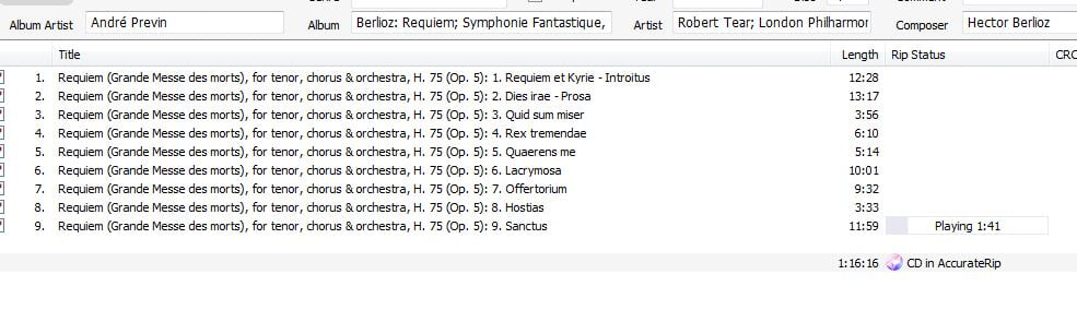 앙드레 프레빈 - Andre Previn - Berlioz Requiem, Symphonie Fantastique 2Cds [E.U발매] 