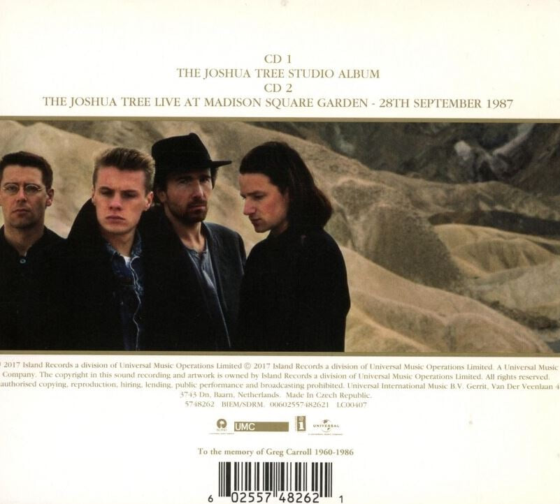 유투 - U2 - The Joshua Tree 2Cds [E.U발매]