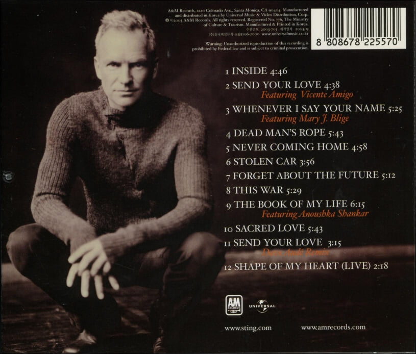 스팅 (Sting) -  Sacred Love 