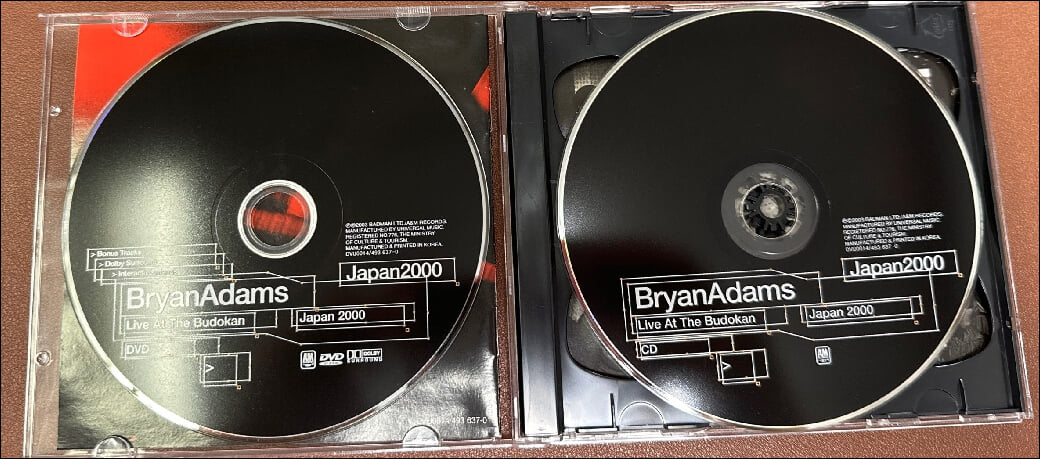 브라이언 아담스 (Bryan Adams) -  Live at the Budokan , japan 2000 (DVD+CD)   