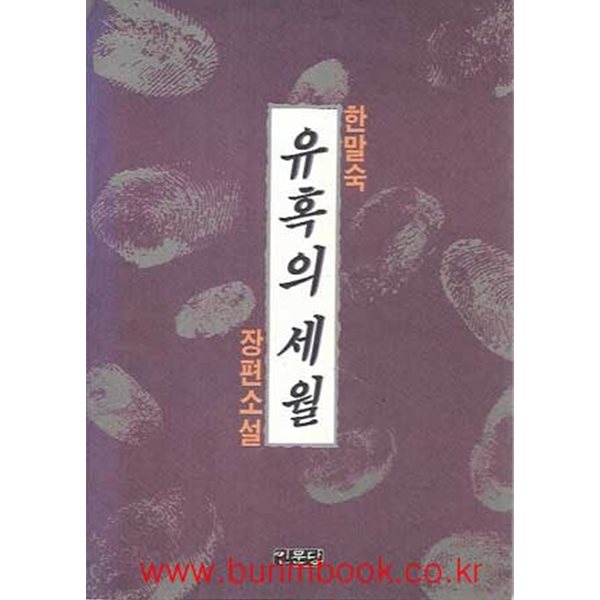 1992년 초판 한말숙 장편소설 유혹의 세월