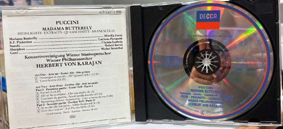 카라얀 - Karajan - Puccini Madama Butterfly Highlights [독일반]