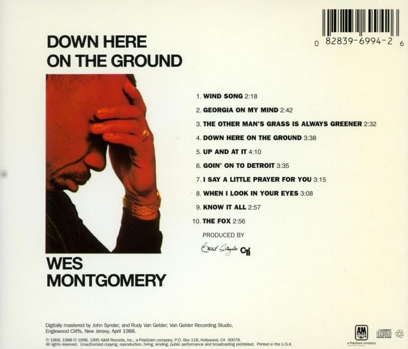 웨스 몽고메리 - Wes Montgomery - Down Here On The Ground [U.S발매] 