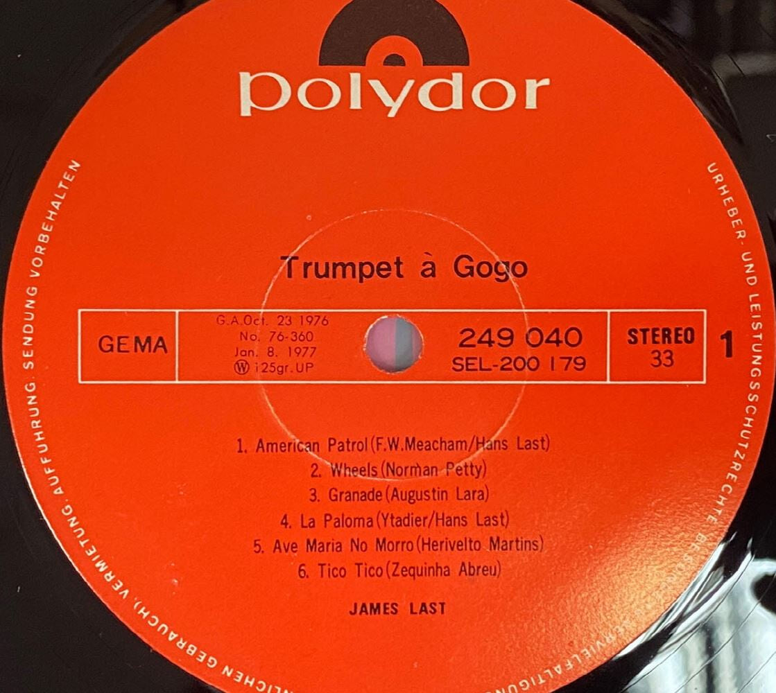 [LP] 제임스 라스트 - James Last - Trumpet A Gogo LP [성음-라이센스반]