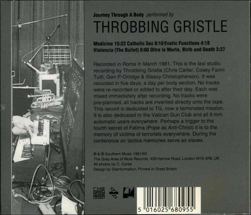 스로빙그리슬 (Throbbing Gristle) - Journey Through A Body(UK발매)