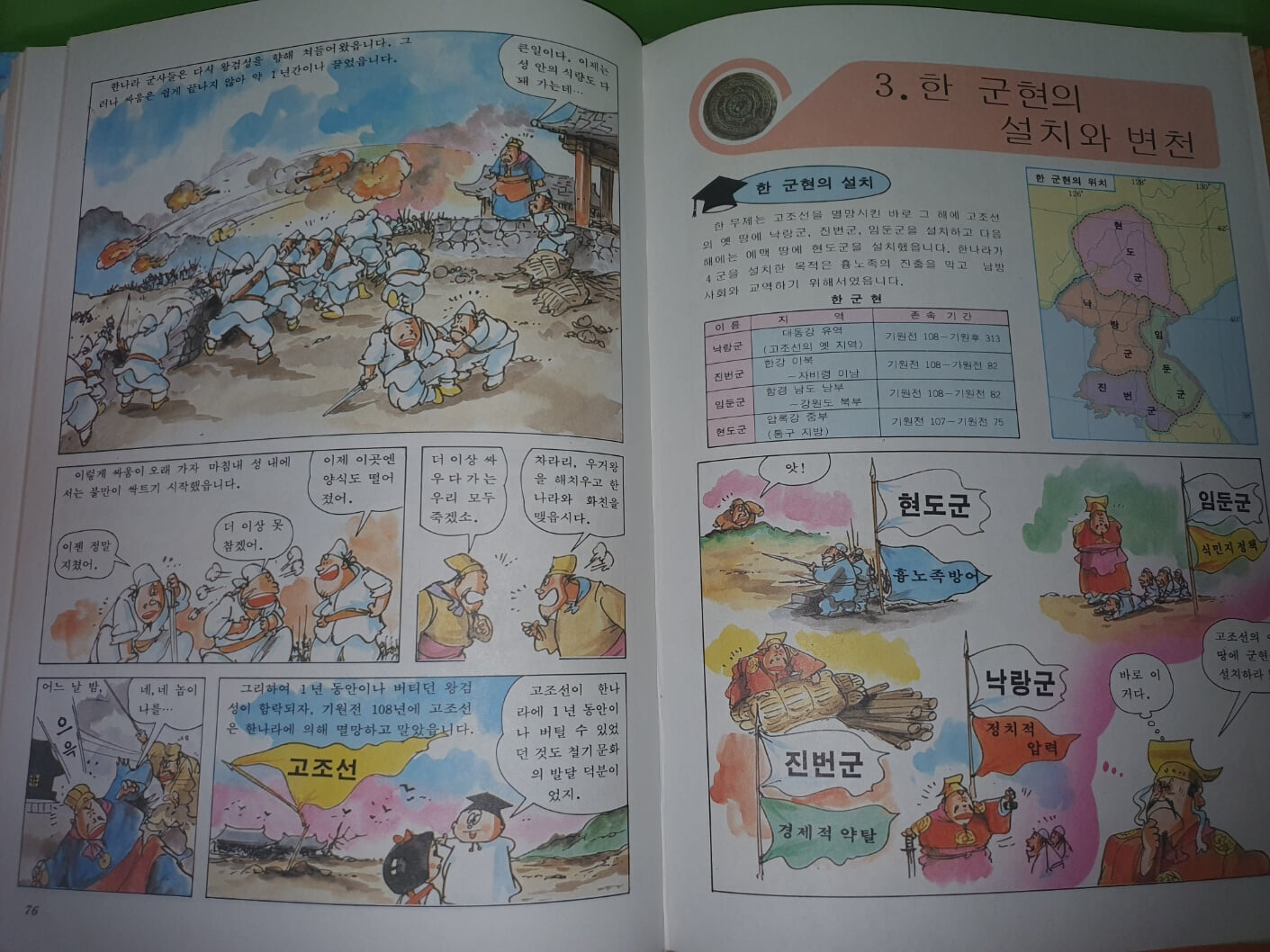 칼라판학습만화 한국의역사 1~10권(전10권세트/신동우그림/금성출판사/1989년중판/상급)       