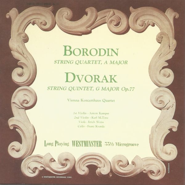 Borodin ,Dvorak :String Quartet No.1 , 2 Major Op.77 - Josef Hermann (일본발매)