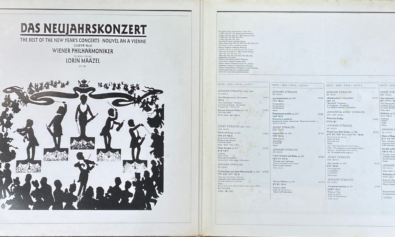 [LP] 로린 마젤 - Lorin Maazel - Das Neujahrskonzert The Best of New Year's Concerts 2Lps [성음-라이센스반]