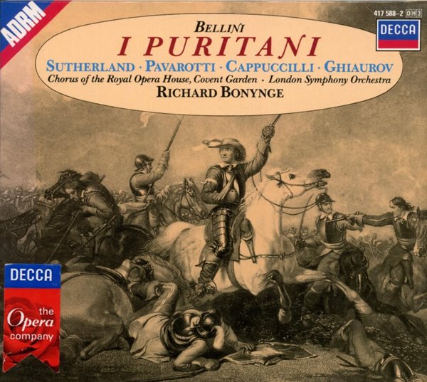 Bellini :청교도(I Puritani) - 보닝 (Richard Bonynge) ,파바로티 (Pavarotti) ,서덜랜드 (Joan Sutherland)(3CD)(독일발매)