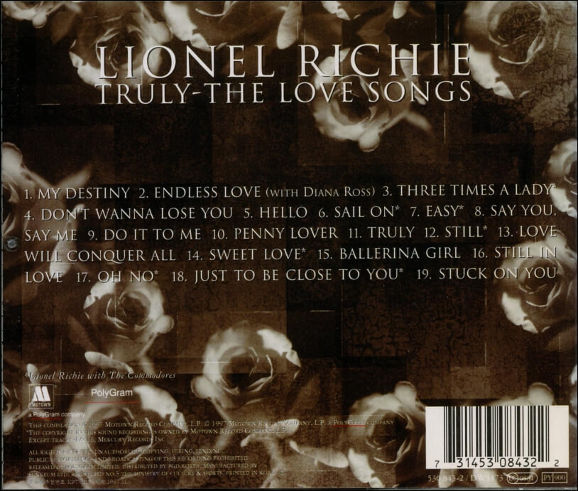라이오넬 리치 (Lionel Richie) - Truly - The Love Songs